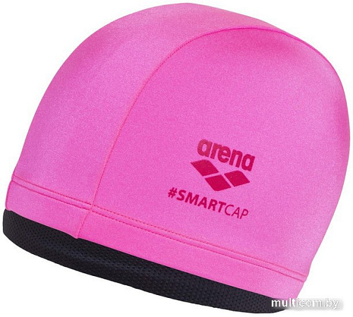 Шапочка для плавания ARENA Smartcap junior 004410 100 (розовый/черный)