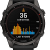 Умные часы Garmin Fenix 7S Sapphire Solar 42 мм (серый карбон/черный)