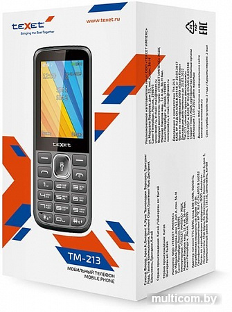 Мобильный телефон TeXet TM-213 (черный)