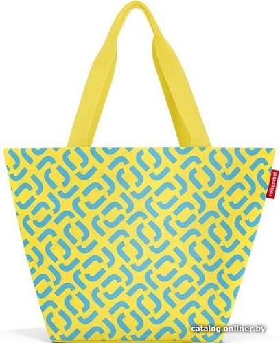 Сумка шоппер Reisenthel Shopper M ZS2030 Signature Lemon (желтый/голубой)