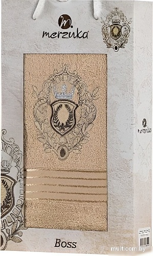 Полотенце Merzuka Boss 10224 (в коробке, бежевый)