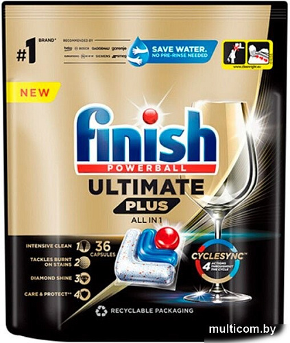 Капсулы для посудомоечной машины Finish Powerball Ultimate Plus All in 1 Лимон (36 шт)