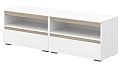 Тумба Кортекс-мебель Бари ТВ 160 2ш-2 (белый/белый/дуб сонома)