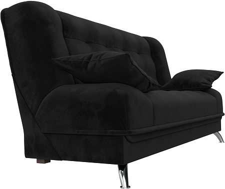 Диван Лига диванов Анна 102743 (велюр, черный)