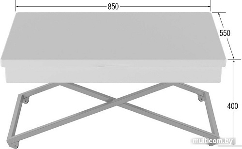 Стол-трансформер Калифорния мебель Андрэ Хром (белый)