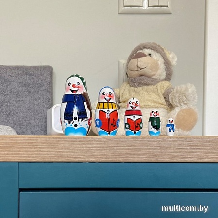 Развивающая игра Брестская Матрешка Снеговик (набор 5 шт)