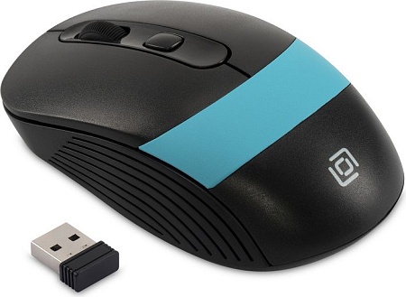 Мышь Oklick 310MW (черный/голубой)