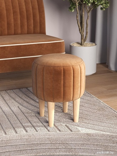 Пуфик Mio Tesoro Амма круглый (охра №62)