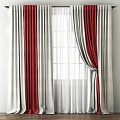 Комплект штор и гардин Pasionaria Кирстен 480x230 (3 шт, кремовый/винный)