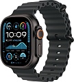 Умные часы Apple Watch Ultra 2 LTE 49 мм (титановый корпус, черный/черный, ремешок из эластомера)