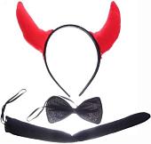 Карнавальный набор Серпантин Чертик Красные рожки 770-0266