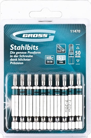 Набор бит GROSS 11470 (10 предметов)
