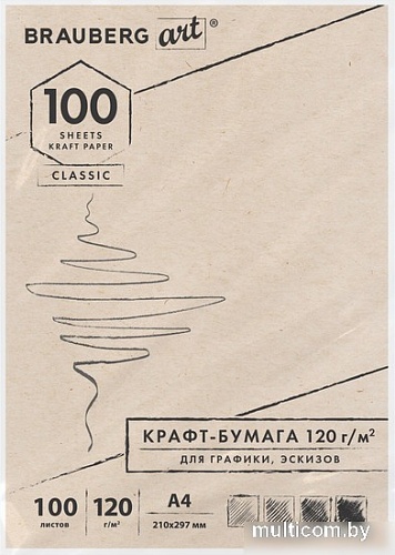 Набор бумаги для рисования BRAUBERG Art Classic 112486 (100 л)