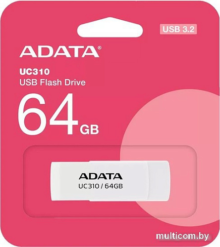 USB Flash ADATA UC310-64G-RWH 64GB (белый)