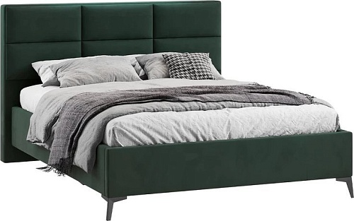 Кровать Трия Делана Тип 1 с подъемным механизмом 160x200 (велюр Confetti Deep forest)