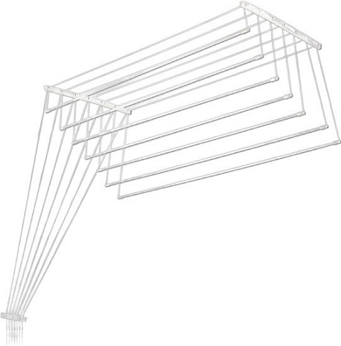 Сушилка для белья Comfort Alumin Euro Premium потолочная 7 прутьев 200 см (алюминий/белый)