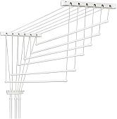 Сушилка для белья Comfort Alumin Потолочная 6 Прутьев 130 см (алюминий/белый, металлическое крепление)