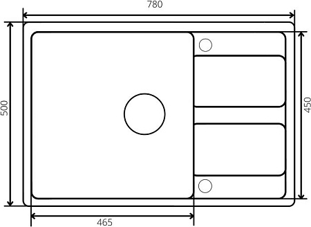 Кухонная мойка ZorG Apollo 78 (черный оникс)
