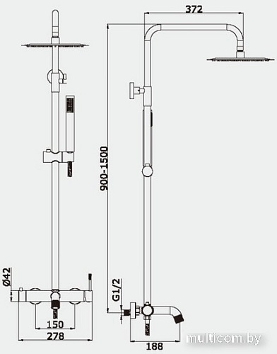 Душевая система Vieir 403562-G