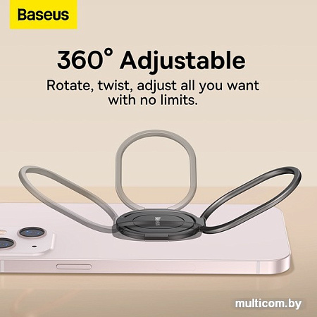 Накладка-держатель Baseus Rails Phone Ring Stand/Holder (темно-серый)