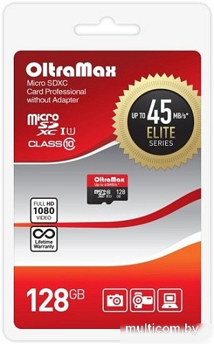OltraMax Elite microSDXC 128GB OM128GCSDXC10UHS-1-ElU1 W