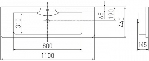 Умывальник Акватон Сиена М 1100 110x44 [1A70633KSN010 ]