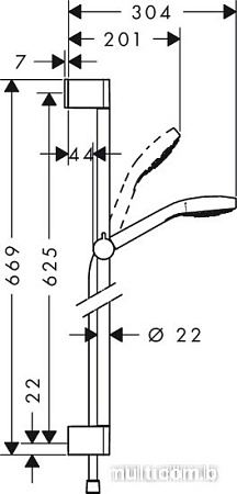Душевой гарнитур Hansgrohe Croma Select S (26562400)