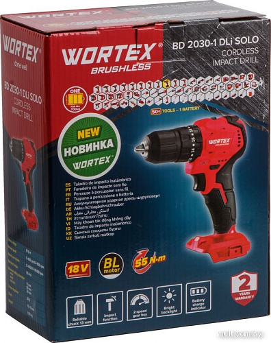 Ударная дрель-шуруповерт Wortex BD 2030-1 DLi ALL1 Solo 1333423 (без АКБ)