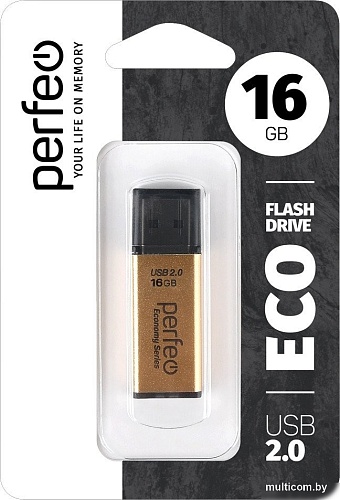 USB Flash Perfeo E03 16GB (золотистый)