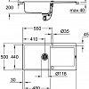 Кухонная мойка Grohe K500 60-C 100/50 1.0 31645AP0 (черный гранит)