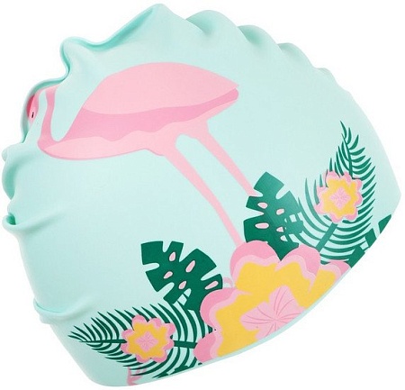 Шапочка для плавания Onlytop Фламинго на цветке 7316252