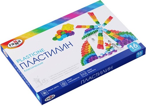 Пластилин Гамма Классический 281034 (16 цв)