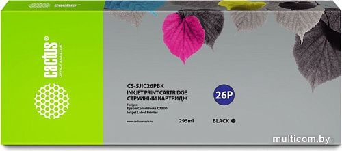 Картридж CACTUS CS-SJIC26PBK (аналог Epson SJIC26PBK)