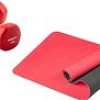 Набор для йоги Sundays Fitness Гантель IR92005 2x1кг + Коврик IR97503 (красный, красный/черный)