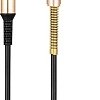 Кабель Hoco UPA02 3.5 мм - 3.5 мм (2 м, черный/золотистый)