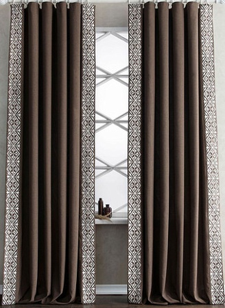 Комплект штор Pasionaria Дюпон 400x230 (2 шт, коричневый)