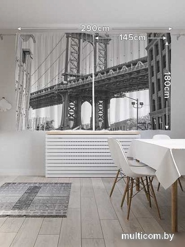 Комплект штор JoyArty Мост Джорджа Вашингтона 1.45x1.8 м p_30778_145x180 (2 шт)