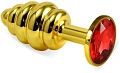 Анальная пробка Lovetoy Rosebud Classic S (Gold) красная RO-GSR04