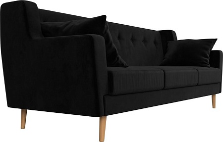 Диван Mebelico Брайтон 3 109155 (велюр, черный)