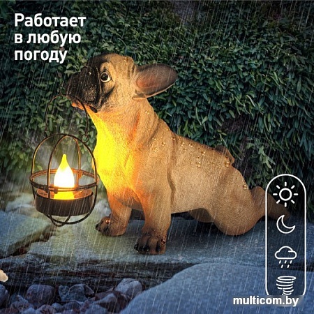 Садовый светильник-фигура ЭРА Французский бульдог ERASF22-04 Б0053353