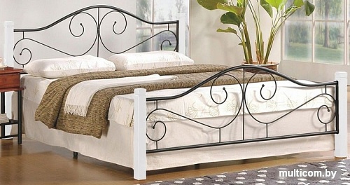 Кровать Halmar Violetta 160x200 (белый/черный)