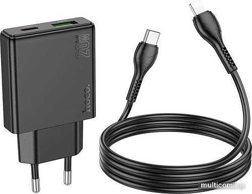 Сетевое зарядное Hoco N38 Lightning