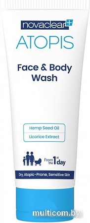 Novaclear Гель для душа Atopis Для мытья лица и тела для детей и взрослых (200 мл)