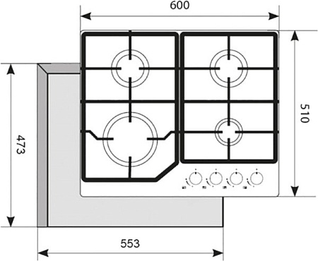Варочная панель Akpo PGA 604 LXE-2