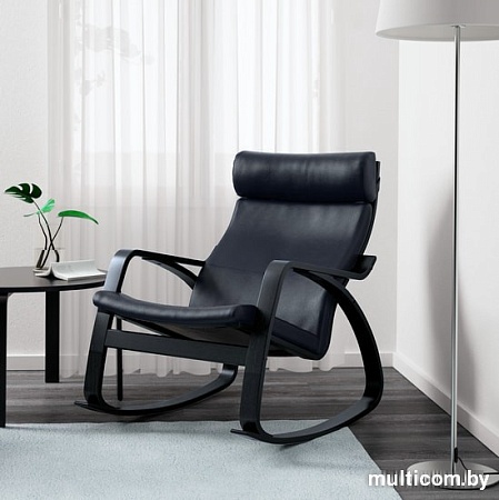 Кресло-качалка Ikea Поэнг (черно-коричневый/глосе темно-коричневый) 292.817.02
