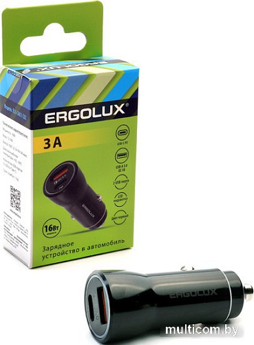 Автомобильное зарядное Ergolux ELX-CA01-C02