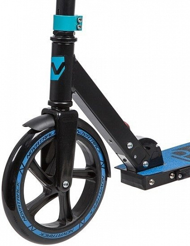 Самокат Novatrack Polis 230 Pro 230.POLIS.BL20 (черный/бирюзовый)