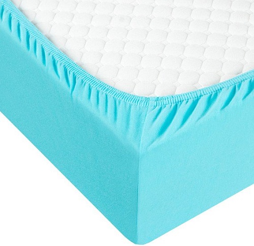 Постельное белье Миланика Светло-бирюзовая 180x200 (трикотаж)