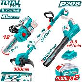 Total TOSLI241189 (цепная пила, триммер, воздуходувка, 2 АКБ)