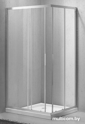 Душевой уголок BelBagno SELA-AH-2-100/80-Ch-Cr 100x80 (стекло шиншилла)